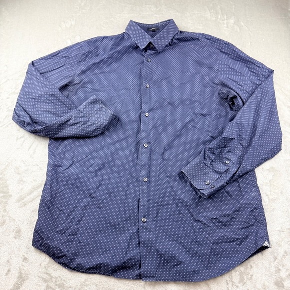 Banana Republic Other - Banana Republic Camden Fit Mens XL Blue Pink Polka Dot Supima Cotton Button Down
